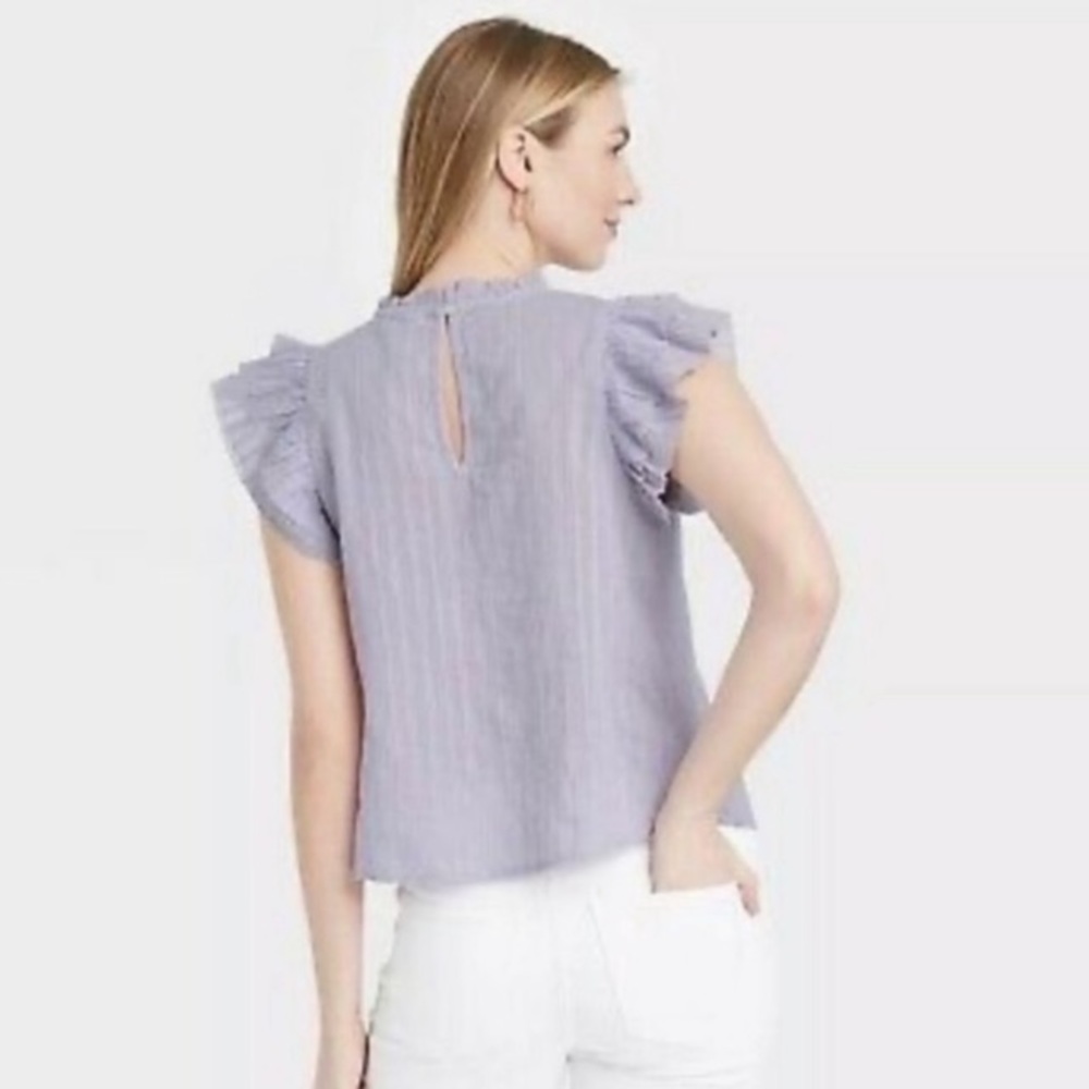 Universal Thread Lavender Lilac Flutter Short Sle… - image 2